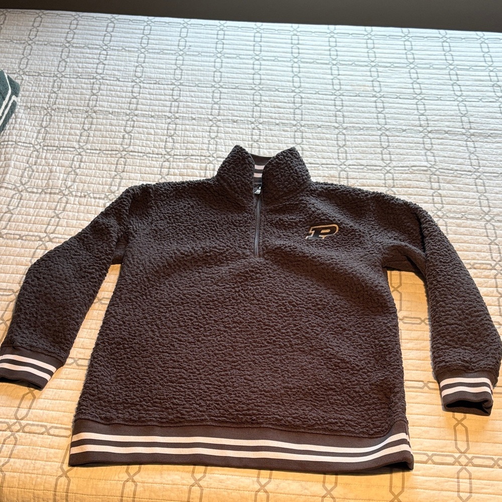 Purdue Boxercraft Charcoal Gray Fleece Pullover